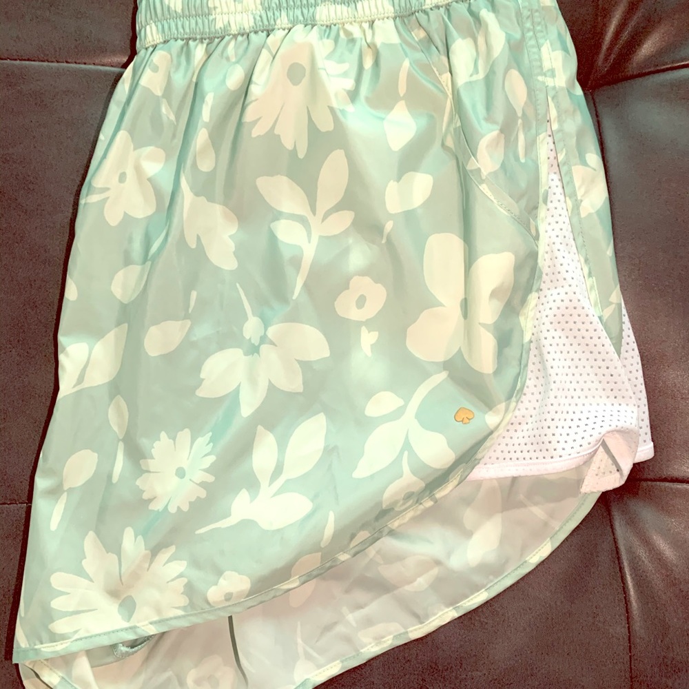 Kate Spade NWT Light Blue and White Running Shorts